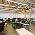 Офис Тензора в Уфе: современный Open Space, рабочие места сотрудников.