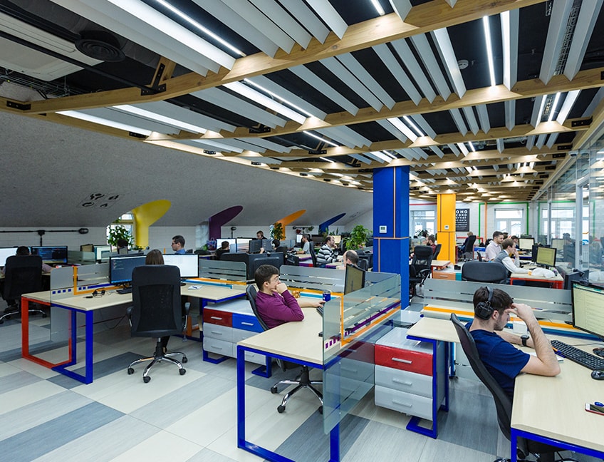 Тензор Кострома: современный Open Space, комфортное пространство для разработчиков, программистов, дизайнеров.