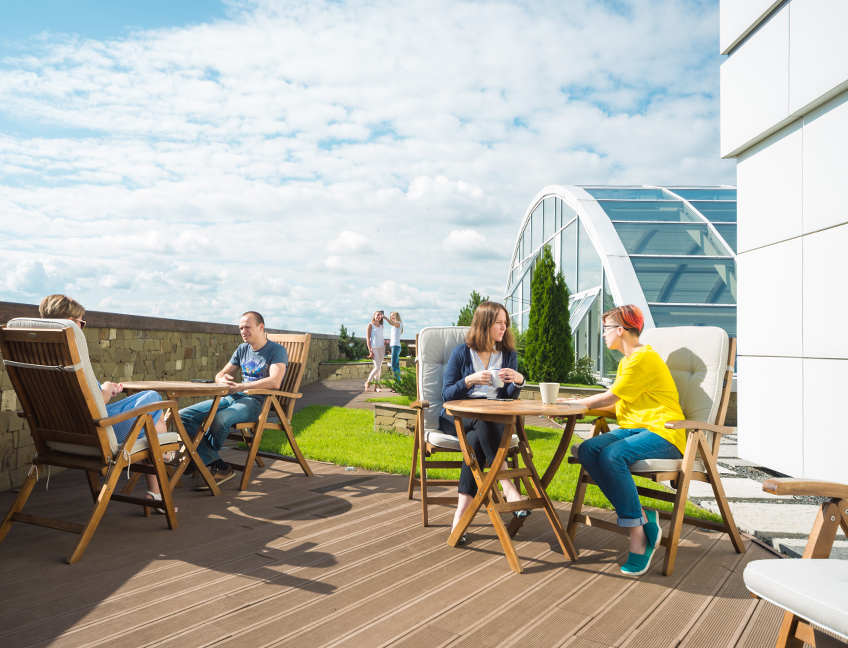 Самый красивый офис в Ярославле - офис Тензора с зоной отдыха на крыше.