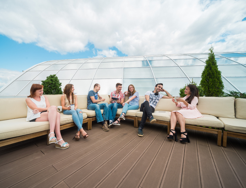 Современный офис с терассой на крыше - Тензор Ярославль.